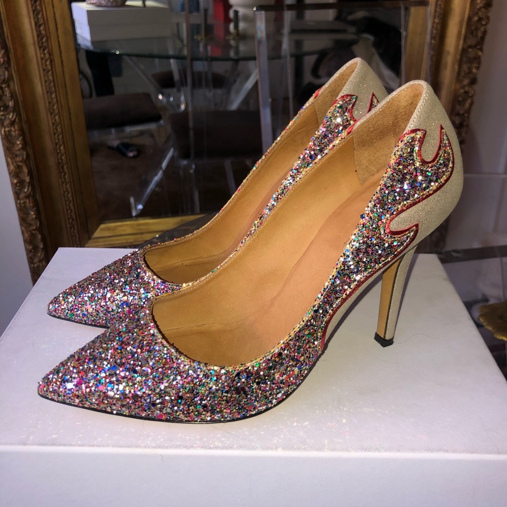 Isabel marant etoile glitter cholita pointy toe heels size 39 MK